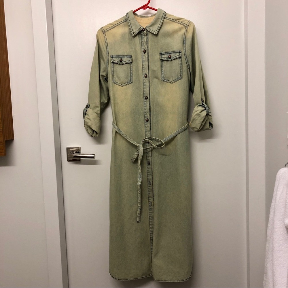 Denim shirt dress/coat